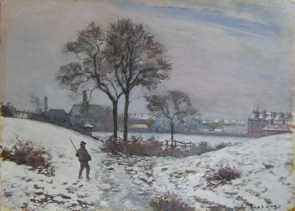 CAMILLE PISSARRO, Le Chasseur en hiver, vue prise en Angleterre