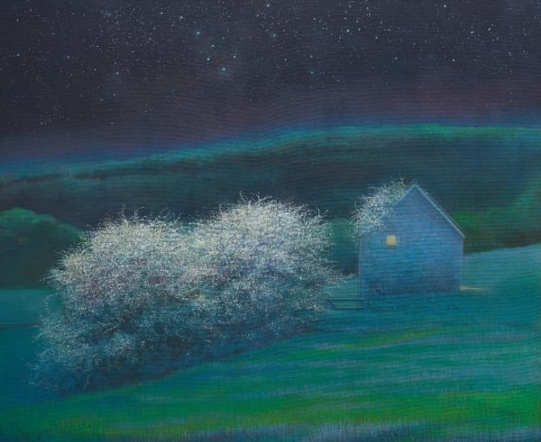 THOMAS LAMB, Hawthorn and Shepherds Hut at Night
