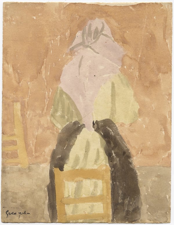 GWEN JOHN, Back View of Standing Nun in Church, circa 1920s