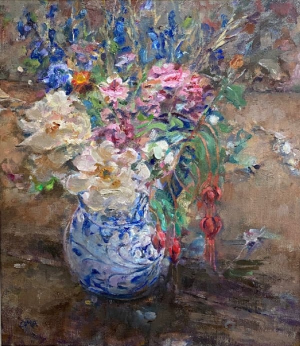 DIANA ARMFIELD, Fuschias in an Orvieto Vase