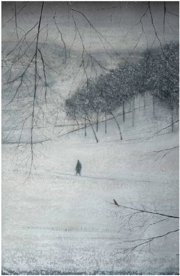 THOMAS LAMB, Blackbird in the Snow