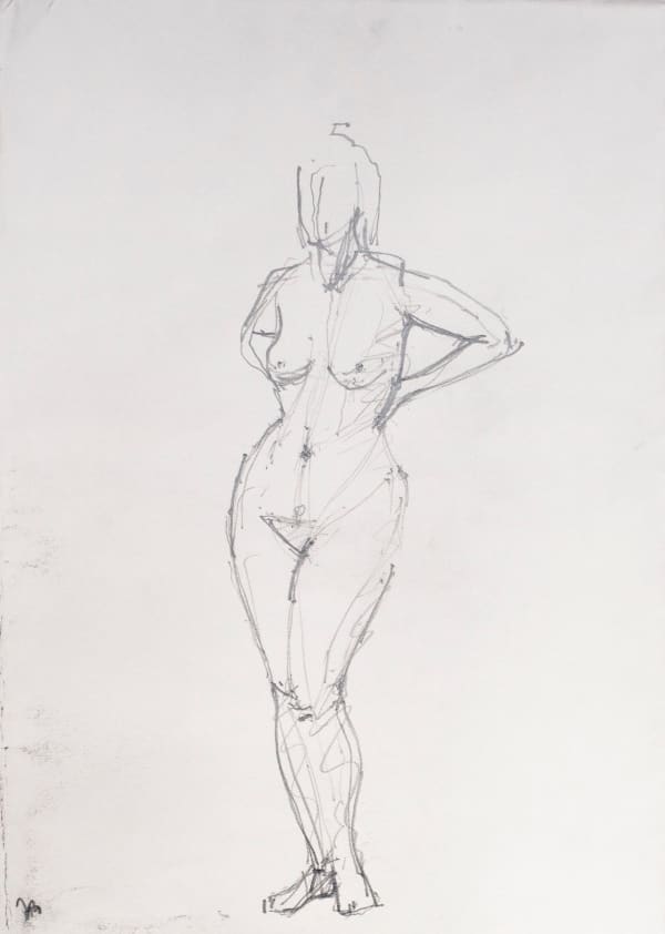 ANDY PANKHURST, Standing Nude, Hands on Hips, 2014