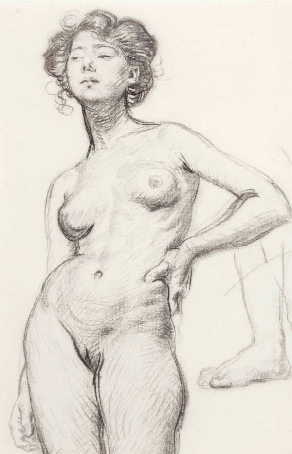 AUGUSTUS JOHN, Female Nude Standing, circa 1898