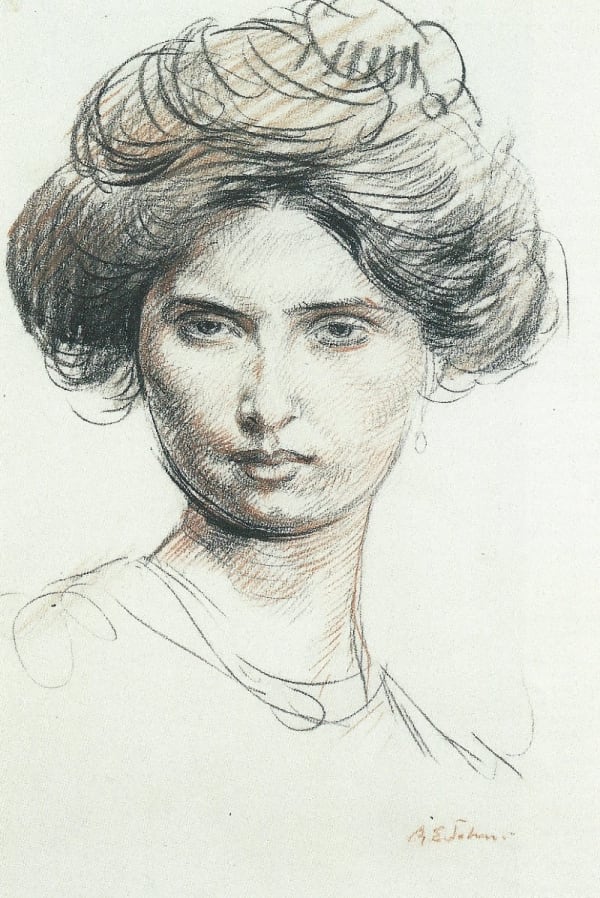 AUGUSTUS JOHN, Study of Dorelia, head and shoulders, 1903