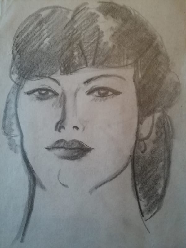 JOHN DUNCAN FERGUSSON, Head of a woman