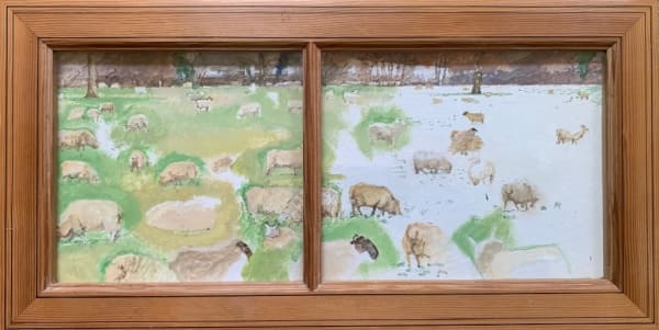 PATRICK GEORGE, Sheep, Grass & Snow