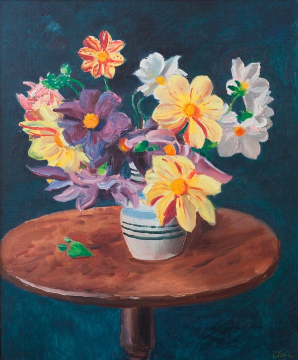 AUGUSTUS JOHN, Still Life of Dahlias