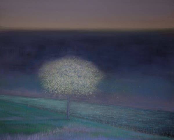 THOMAS LAMB, Blossom Tree beside River, 2017