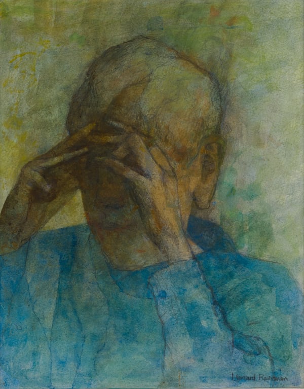 LEONARD ROSOMAN, Self-Portrait Working