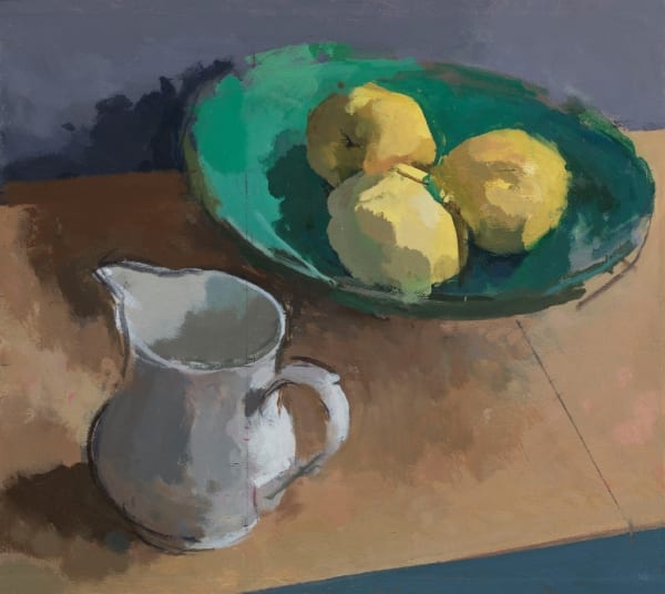 ROBERT DUKES, Still-life with Quince and White Jug, 2019