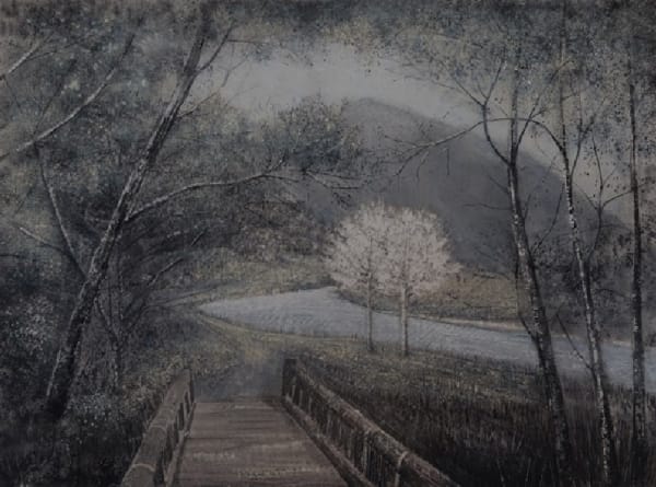 THOMAS LAMB, Two Trees beside River, Study