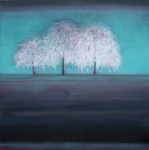 THOMAS LAMB, Blossom Trees in the Rain