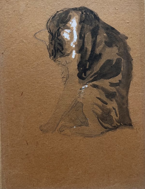 GWEN JOHN, Study of a Tortoiseshell Cat washing itself, c. 1904-08