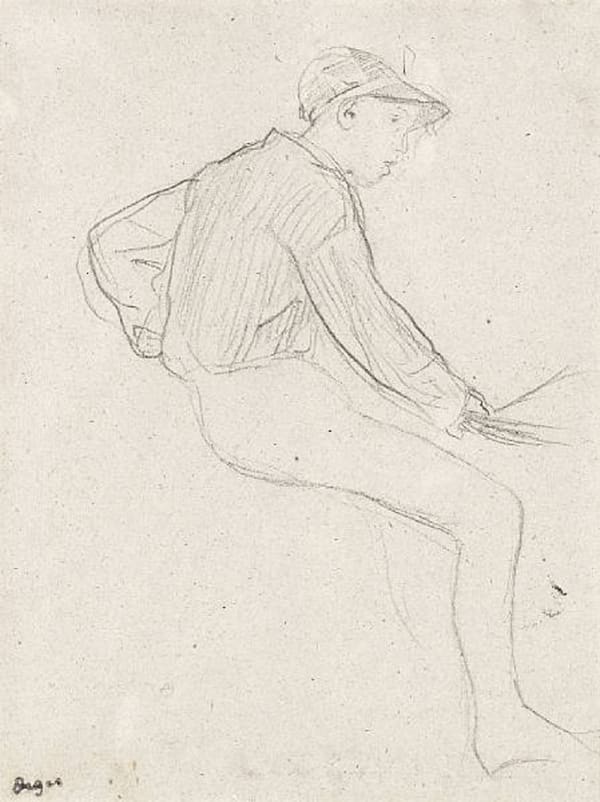 EDGAR DEGAS, Etude de jockey, circa 1885