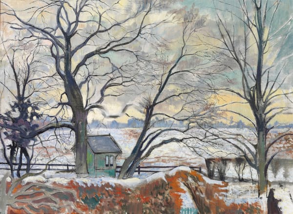 GILBERT SPENCER, Winter Lake Landscape