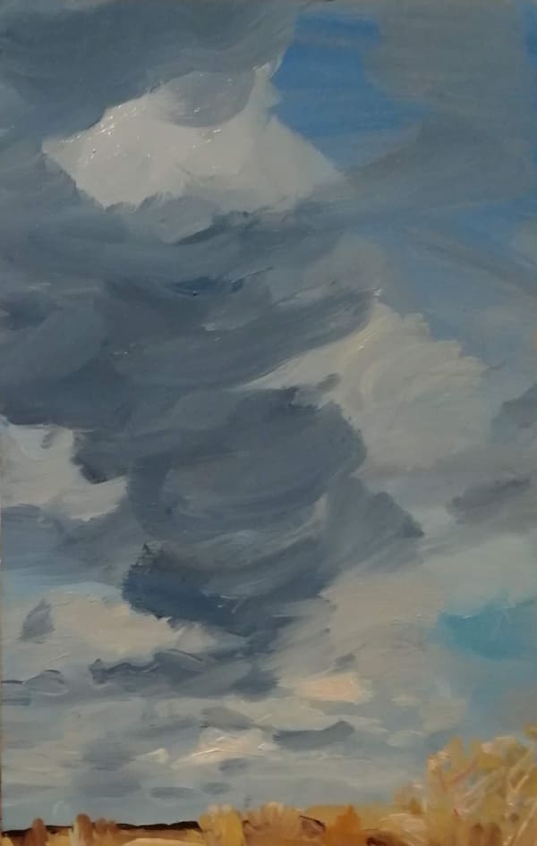 LINDY GUINNESS, A Storm Cloud Rising over an Autumnal Landscape, 2019