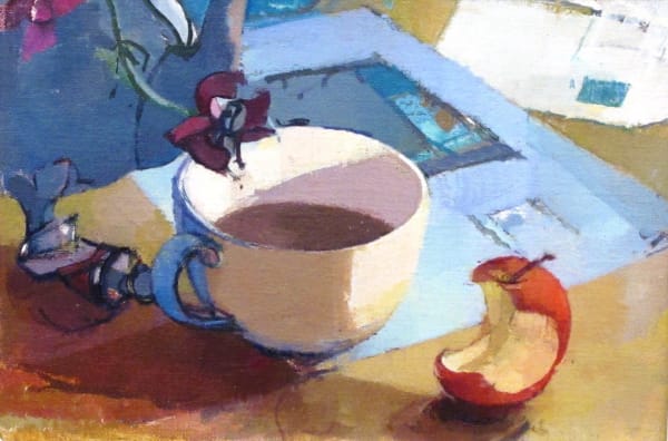 JANE PATTERSON, Cup and Apple Still Life