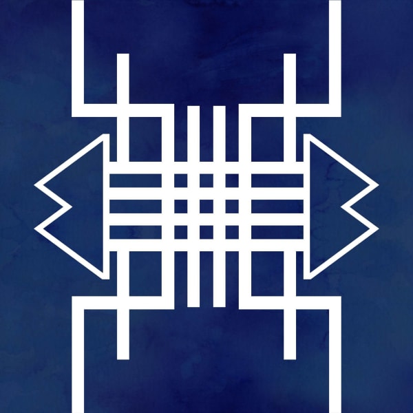 Dakota Mace Naʼashchʼąąʼ IV, 2018 Digital archival print of scanned cyanotype 24 x 24 in (61 x 61 cm) Framed: 25 1/2 x 25 1/2 in