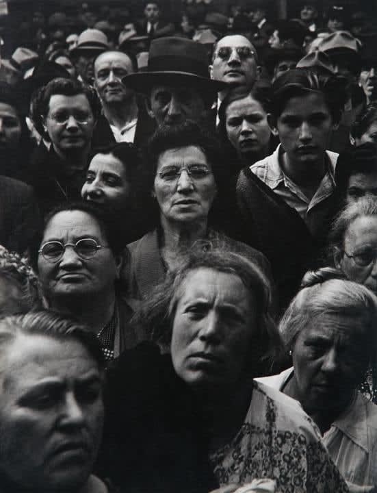 Lisette Model, Crowd, War Rally, New York, 1942, printed c. 1942