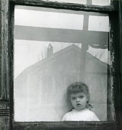 Marvin Newman Girl with House Reflection, 1951 Gelatin silver print, printed c. 1951 6 1/2 x 7 in (16.51 x 17.78 cm)