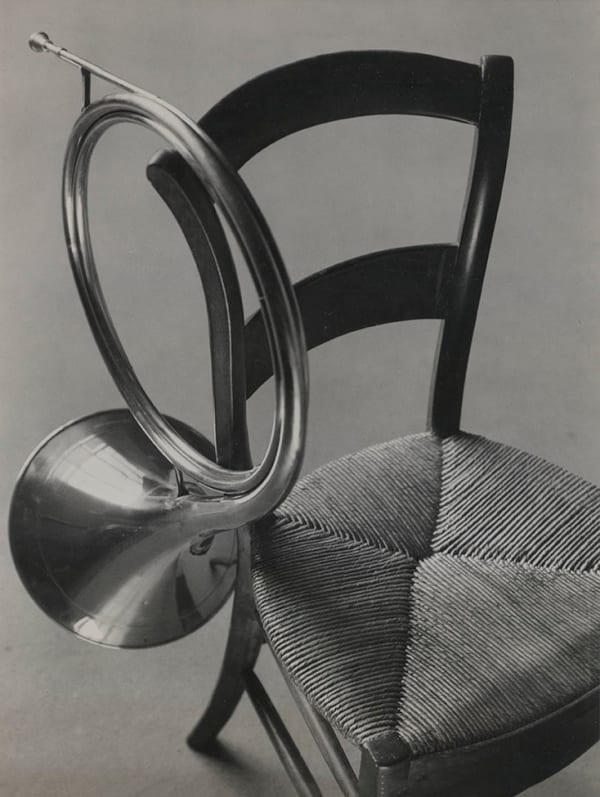 André Kertész Untitled (Chair & Horn), 1936 Gelatin silver print, printed c. 1936 13 5/8 x 10 3/8 in (34.6 x 26.4 cm) Mount: 22 x 18 in