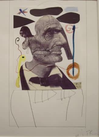 Joel-Peter Witkin Lincoln Looking at Miro, 2000 Mixed media collage 13 1/4 x 9 1/2 in (33.7 x 24.1 cm)