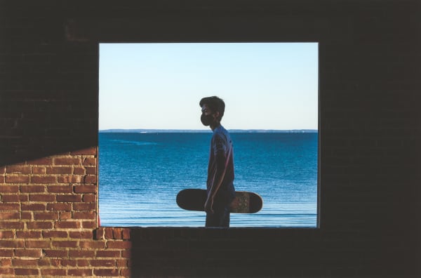 (Skateboarder Standing) Compo Beach, Westport, CT