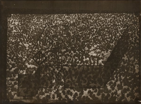 A detail of László Moholy-Nagy's Fotoplastik, a photomontage