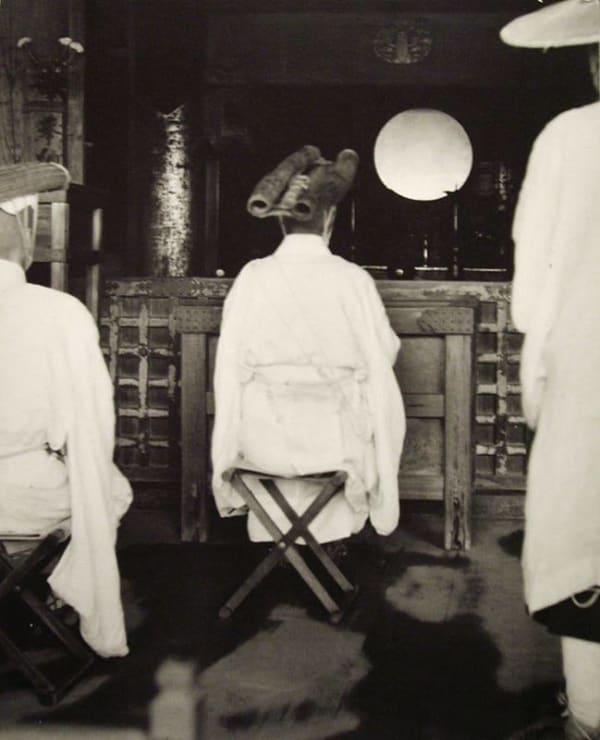 Pilgrim before the Altar of Kyomizu Temple, Japan