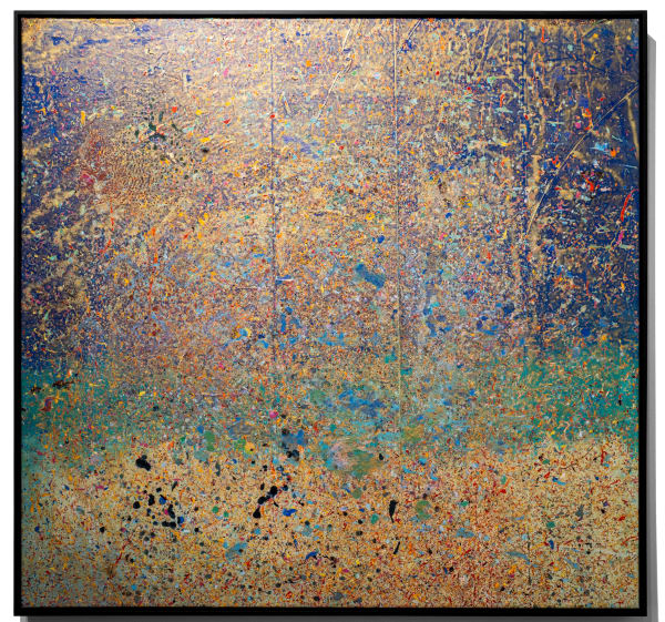Adger Cowans Blue Gold, 1999 Acrylic and gold powder on canvas Canvas: 40 1/8 x 42 1/8 in (101.9 x 107 cm) Frame: 41 1/8 x 43 1/8 in (104.5 x 109.5 cm)