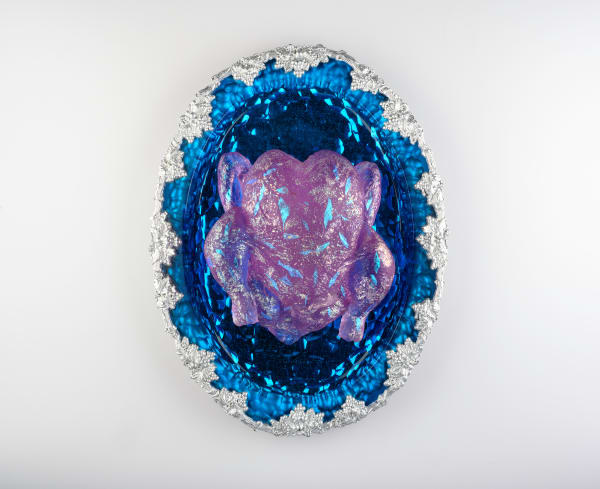 Evan Burnette, Pink Dichroic Glitter Chicken, 2020