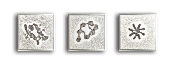 Julie Alland, Magnetic Drawing Triptych 1, 2021