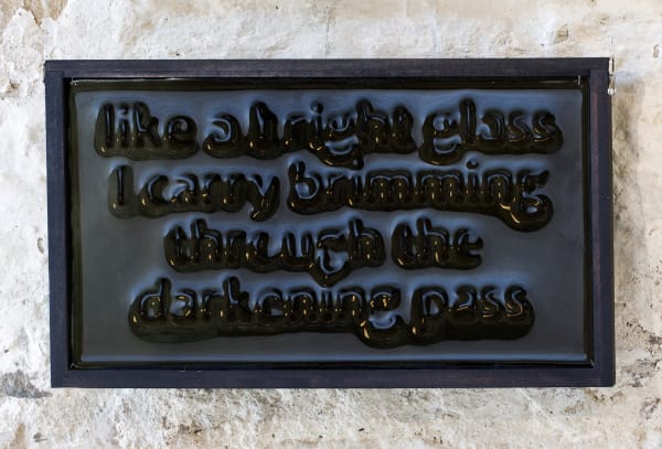Jeff Zimmer, Like a bright glass I carry brimming through the darkening pass, 2019