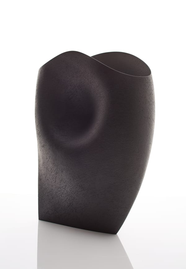 Ashraf Hanna, Black Vessel with Grey Interior, 2016
