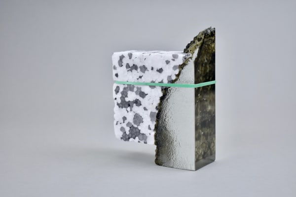 Joshua Kerley, Making Connections - Khaki Glass & Polystyrene, 2017