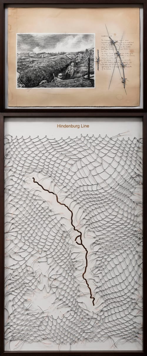 Reena Saini Kallat, Leaking Lines (Hindenburg Line), 2019