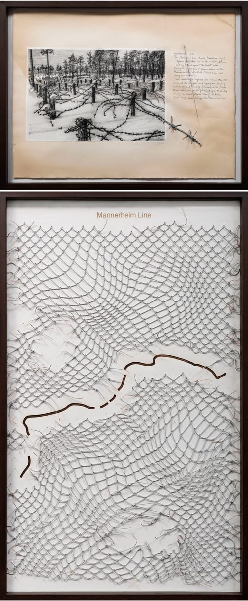 Reena Saini Kallat, Leaking Lines (Mannerheim Line), 2019