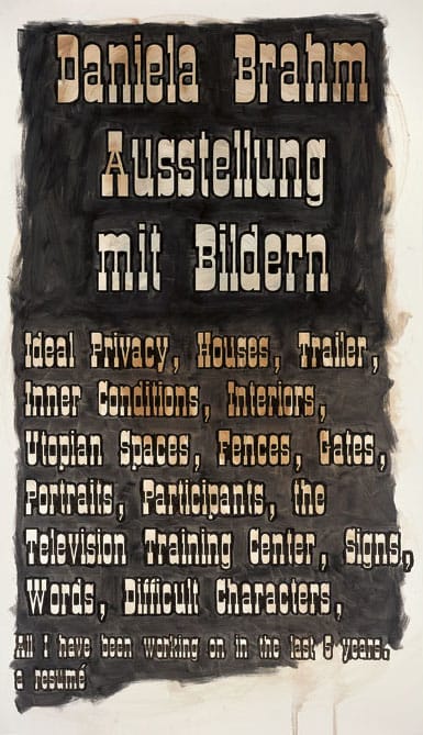 Daniela Brahm, Proclamation Poster (Ausstellung mit Bildern), 2004