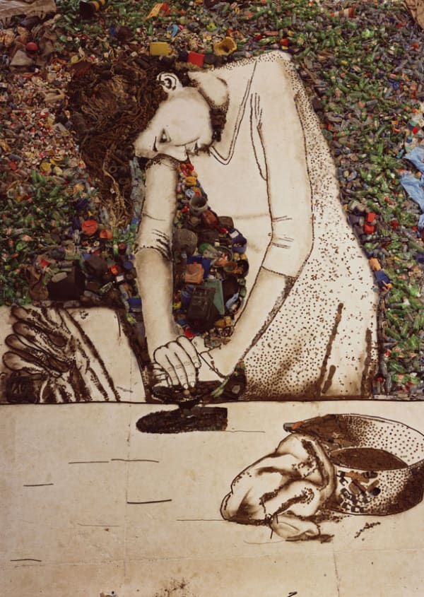 Vik Muniz, Woman Ironing (Isis), 2008, from the series Pictures of Garbage, 2008