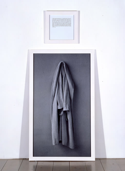 Sophie Calle, The Bathrobe (from the series "Les Autobiographies"), 1988