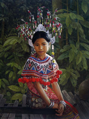 Tan Wei Kheng, Portrait of Iban Girl, 2008