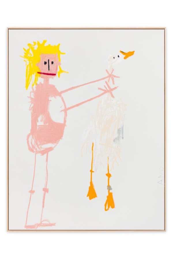 Andi Fischer, Gans am Halse packend, 2021