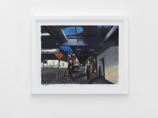 Liu Xiaodong, Liu Wa and Yu Hong on a Night Stroll 2020.5.3, 2020