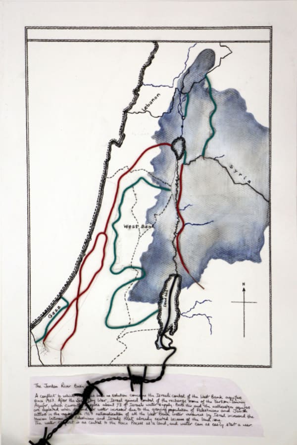 Reena Saini Kallat, Hyphenated Lives (The Jordan River Basin), 2014
