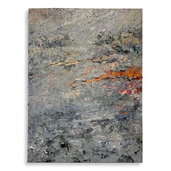 Oil painting by Nils Verkaeren titled The Scar of Passage, 2025, from the Tidal Flux series.