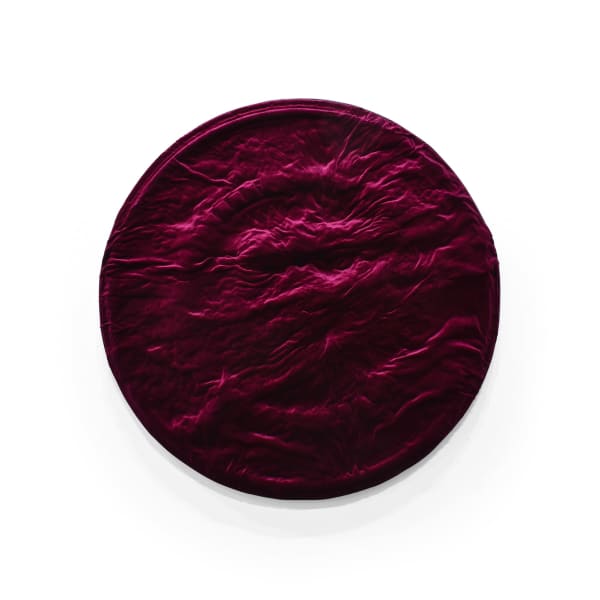 Bad Dress, Filippo Moroni, 2025 Polyurethane foam, chenille velvet, and wood. From the Schiacciato series. Image courtesy of Buysse Gallery. © Filippo Moroni. All rights reserved.