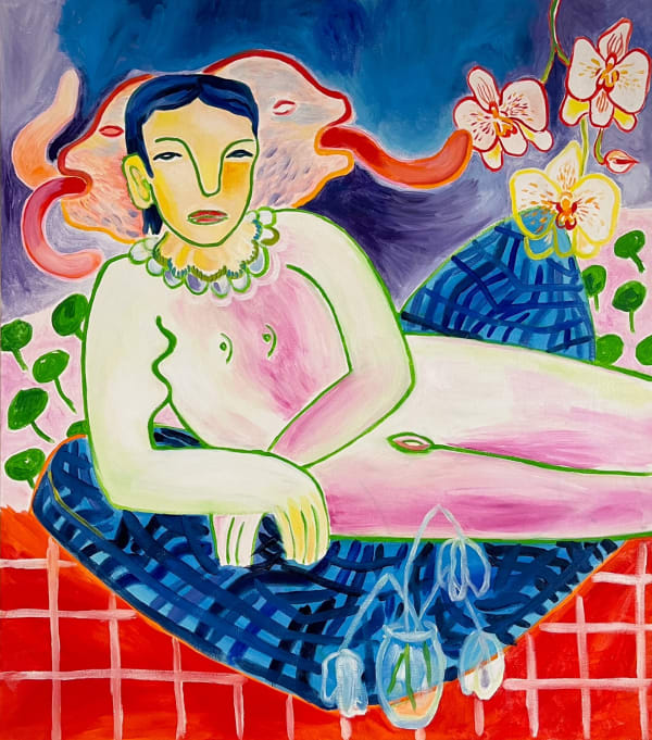 Self Portrait with Tongues, 2024 Oil on canvas