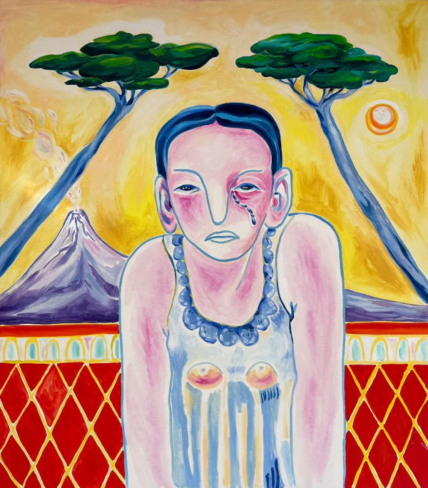 Self Portrait with Pines, 2024 Oil on canvas