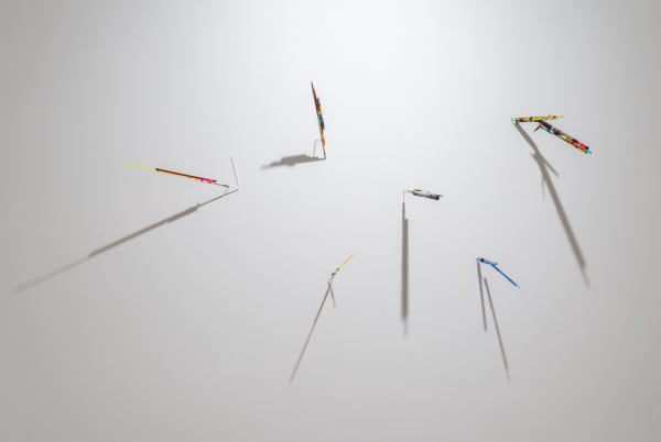 Max Van Pelt Constellation, 2020 thread, stainless steel, acrylic, wood, music wire, aluminum 12.5 x 29 x 5.5 inches
