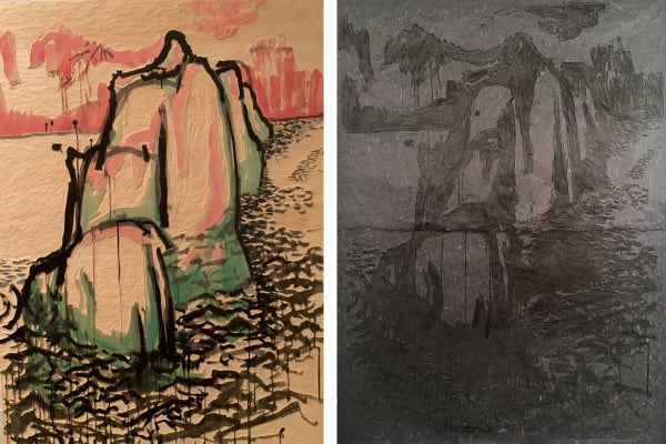 Daniel Heyman, Carving Rocks, 2021, 2024